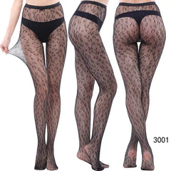 Women's High Waist Fishnet Stockings: Plus-Size Silk Pantyhose