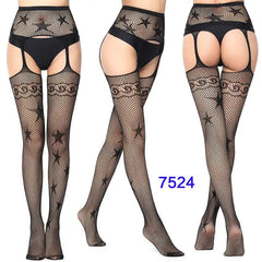 Fishnet Tights: Super Elastic Nylon Pantyhose with Jacquard Design