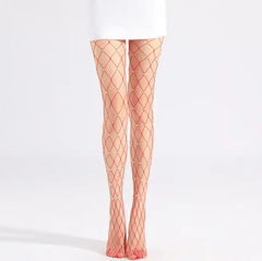 Shiny Rhinestone Fishnets: Pantyhose With Pearls for Women