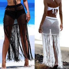 Beach Swimsuit Cover Ups: Crochet with Tassels